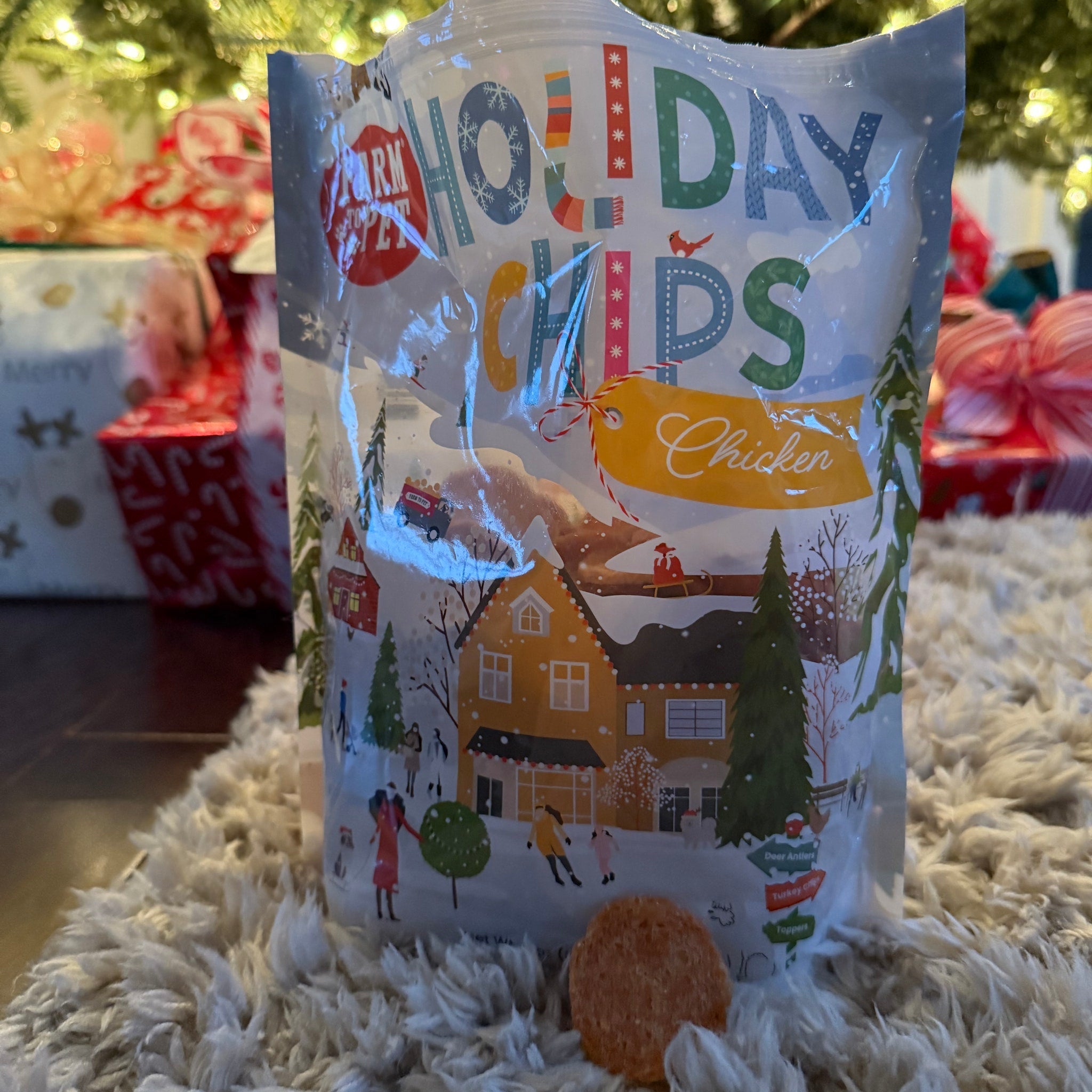 Holiday Chips Dog Treats - Chicken & Turkey 12oz