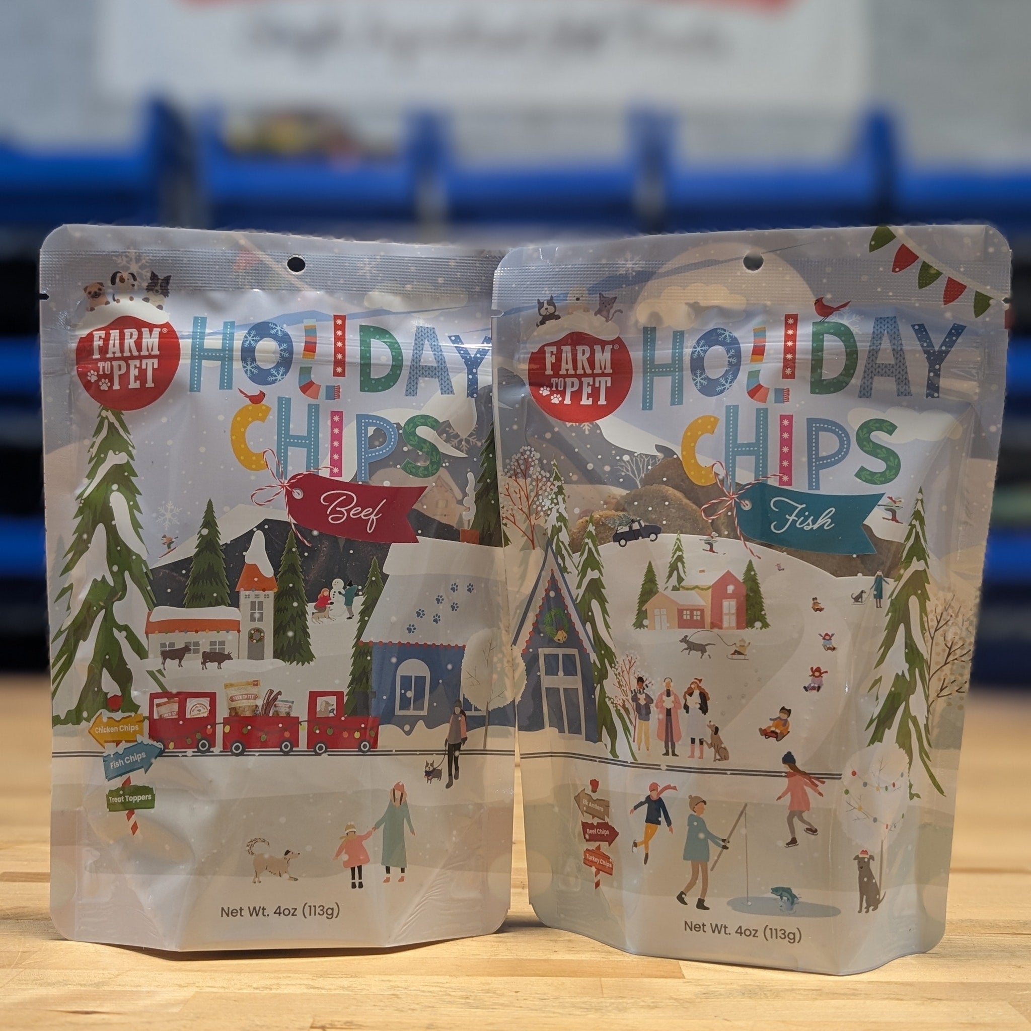 Holiday Chips Dog Treats - Beef & Fish 4oz