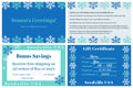 Seedville USA Shop Gift Certificate - Season's Greetings Hanukkah or Christmas Design - By Email or Postal Mail - You Choose Amount